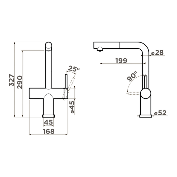 Смеситель для кухни Omoikiri Karatsu-S c 4994613, вороненая сталь фото 9
