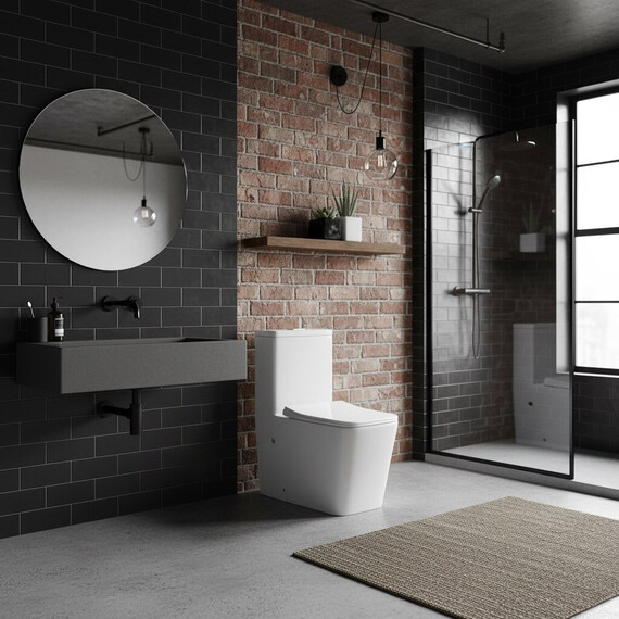 Унитаз-моноблок безободковый Grossman Classic GR-4486SQ с тонкой крышкой микролифт (система смыва Торнадо) фото 13