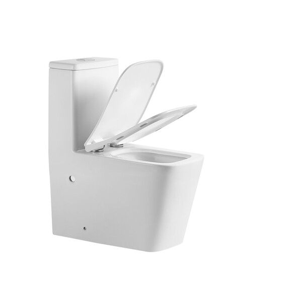 Унитаз-моноблок безободковый Grossman Classic GR-4486SQ с тонкой крышкой микролифт (система смыва Торнадо) фото 7