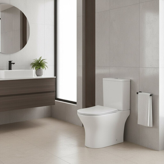 Унитаз-компакт безободковый Grossman Tornado GR-4489SQ с крышкой тонкой микролифт, белый глянцевый (система смыва Торнадо) фото 9