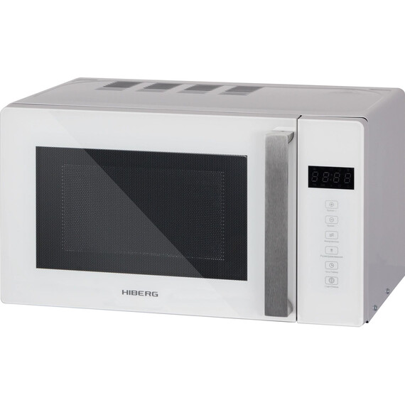 Отдельностоящая микроволновая печь Hiberg i-VM 4088 W (белое стекло) фото 6