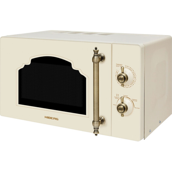 Отдельностоящая микроволновая печь Hiberg i-VM 4288 YR (бежевое стекло) фото 5