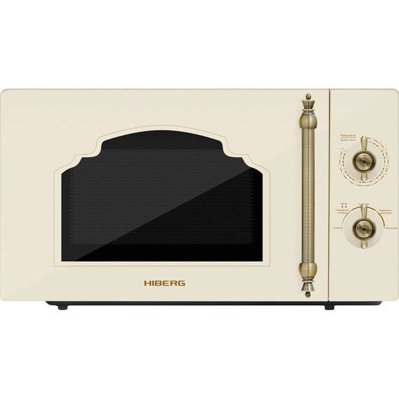 Отдельностоящая микроволновая печь Hiberg i-VM 4288 YR (бежевое стекло) фото 6