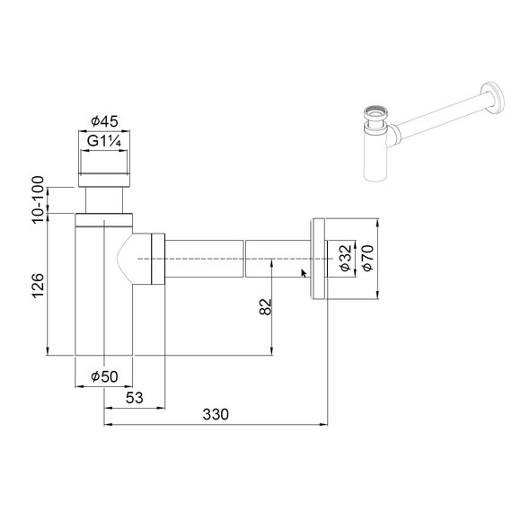 Сифон для умывальника Allen Brau Priority 5.31025-GB31, золото/чёрный фото 2