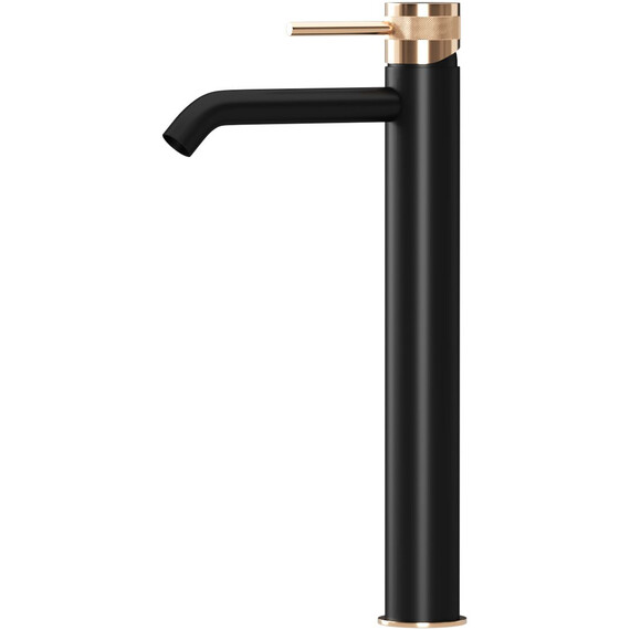 Смеситель для раковины высокий Allen Brau Priority 5.31A02-31GB, чёрный/золото фото 