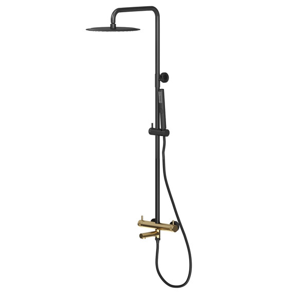 Душевая стойка Allen Brau Priority 5.31A10-31GB, чёрный/золото фото 