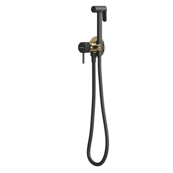 Набор для гигиенического душа Allen Brau Priority 5.31A29-GB31 (со скрытой частью) золото/чёрный фото 