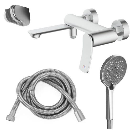 Смеситель для ванны Azario Escaro AZ-K3074BN, сатин фото 