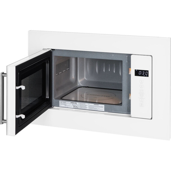 Встраиваемая микроволновая печь Hiberg i-VM 6502 W (белое стекло) фото 4
