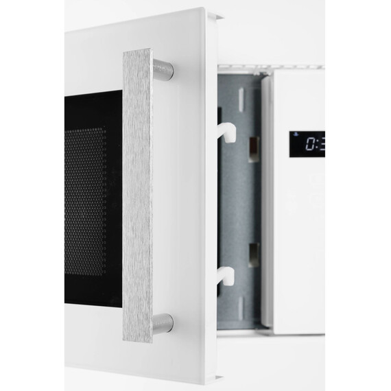 Встраиваемая микроволновая печь Hiberg i-VM 6502 W (белое стекло) фото 7