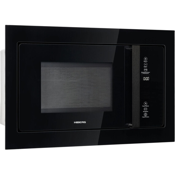 Встраиваемая микроволновая печь Hiberg i-VM 8505 B (чёрное стекло) фото 2