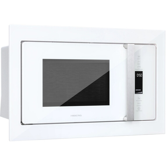 Встраиваемая микроволновая печь Hiberg i-VM 8505 W (белое стекло) фото 10