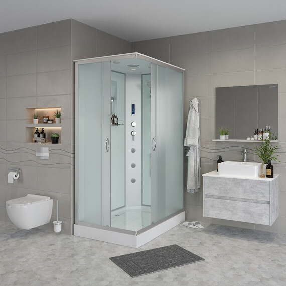 Душевая кабина Niagara Classic 120x90 см 432953QF, хром/матовое (безсиликоновая сборка) фото 3