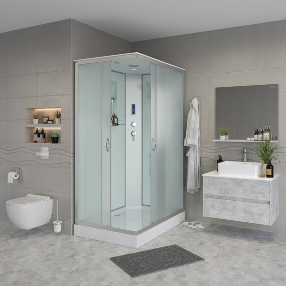 Душевая кабина Niagara Classic 120x90 см 432953QP, хром/матовое (безсиликоновая сборка) фото 3