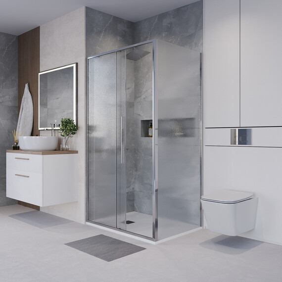 Душевое ограждение Niagara Nova 140x80 см NG-65-14CH-CH80-34, хром/шиншилла фото 3