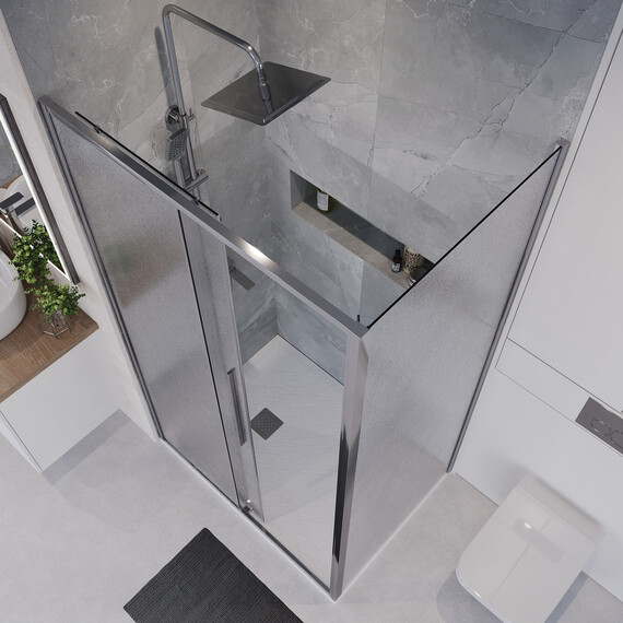 Душевое ограждение Niagara Nova 140x80 см NG-65-14CH-CH80-34, хром/шиншилла фото 5