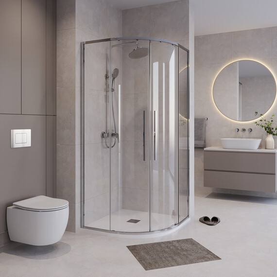 Душевое ограждение Niagara Nova 90x90 см NG-6626-34, хром/прозрачное фото 3