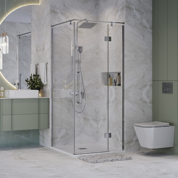 Душевое ограждение Niagara Nova 90x90 см NG-6631-34, хром/прозрачное фото 2