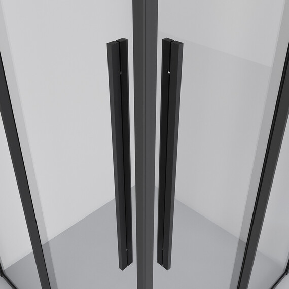 Душевое ограждение Niagara Nova 90x90 см NG-6823-34BLACK, чёрный/прозрачное фото 9