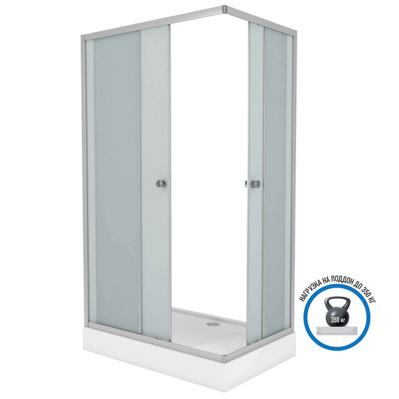 Душевое ограждение Niagara Eco 110x80 см 1181422Q, хром/матовое фото 3