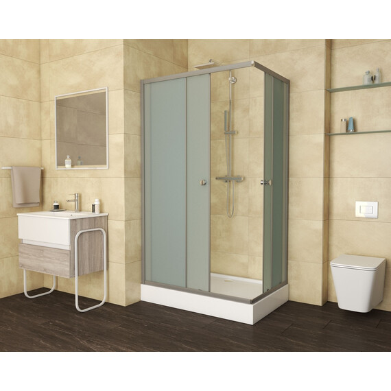 Душевое ограждение Niagara Eco 110x80 см 1181422Q, хром/матовое фото 