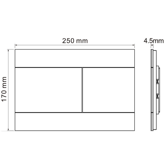 Кнопка смыва Abber AC0127MCH, хром матовый фото 5