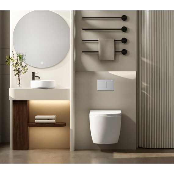 Кнопка смыва Abber AC0127MCH, хром матовый фото 3