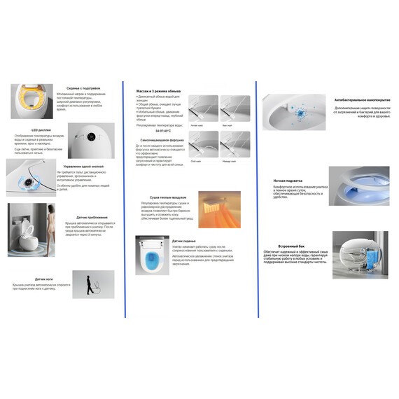 Унитаз-биде приставной электронный с импульсным смывом Abber Bequem AC1131SOR с крышкой микролифт, оранжевый фото 14