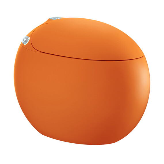 Унитаз-биде приставной электронный с импульсным смывом Abber Bequem AC1131SOR с крышкой микролифт, оранжевый фото 