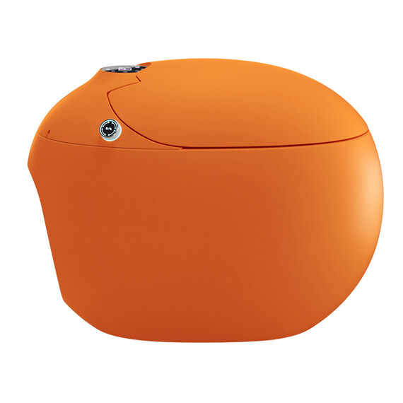 Унитаз-биде приставной электронный с импульсным смывом Abber Bequem AC1131SOR с крышкой микролифт, оранжевый фото 2