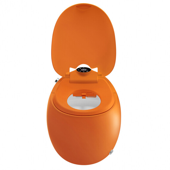 Унитаз-биде приставной электронный с импульсным смывом Abber Bequem AC1131SOR с крышкой микролифт, оранжевый фото 4