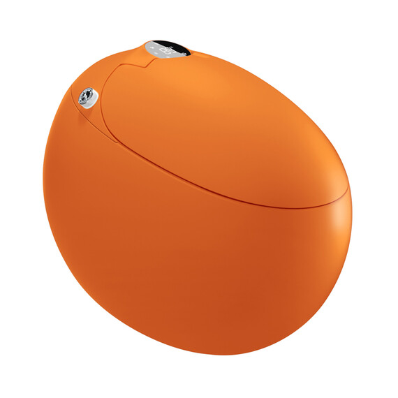 Унитаз-биде приставной электронный с импульсным смывом Abber Bequem AC1131SOR с крышкой микролифт, оранжевый фото 6