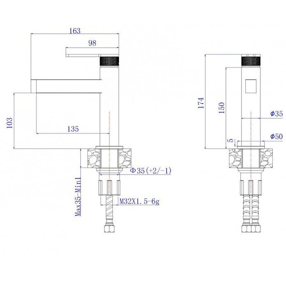 Смеситель для раковины BelBagno Delta DEL2.0-LVM-IN-W0, сатин фото 2