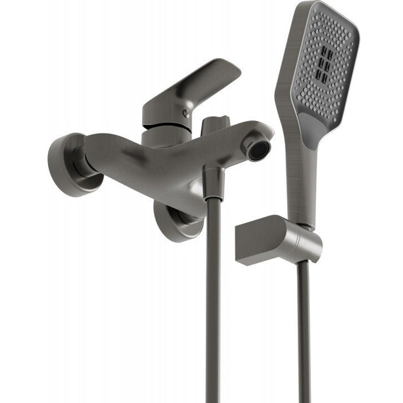 Смеситель для ванны BelBagno DUE-VASM-GM, оружейная сталь фото 4