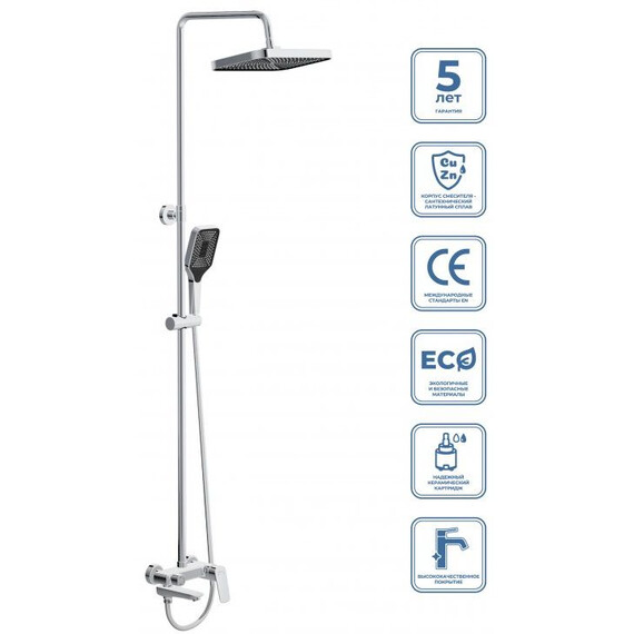 Душевая стойка BelBagno DUE-VSCM-CRM фото 