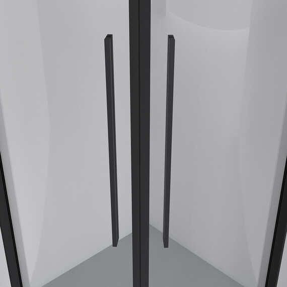 Душевое ограждение Niagara Nova 80x80 см NG-6825-34BLACK, чёрный/прозрачное фото 6