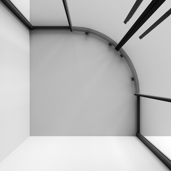 Душевое ограждение Niagara Nova 90x90 см NG-6826-34BLACK, чёрный/прозрачное фото 9