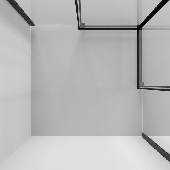 Душевое ограждение Niagara Nova 90x90 см NG-6829-34BLACK, чёрный/прозрачное фото 6