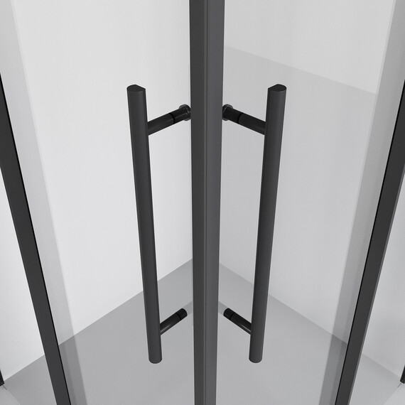 Душевое ограждение Niagara Nova 90x90 см NG-6829-34BLACK, чёрный/прозрачное фото 7