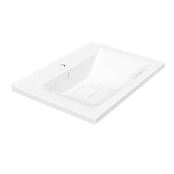 Тумба подвесная с раковиной Vincea Mia 60 см VMC-2MA600VO, дуб винтаж фото 5