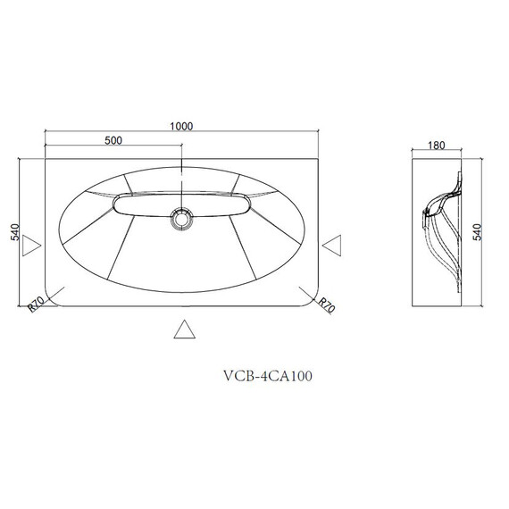 Тумба подвесная с раковиной Vincea Caprice 100 см VMC-4CA100MG, серый матовый фото 11