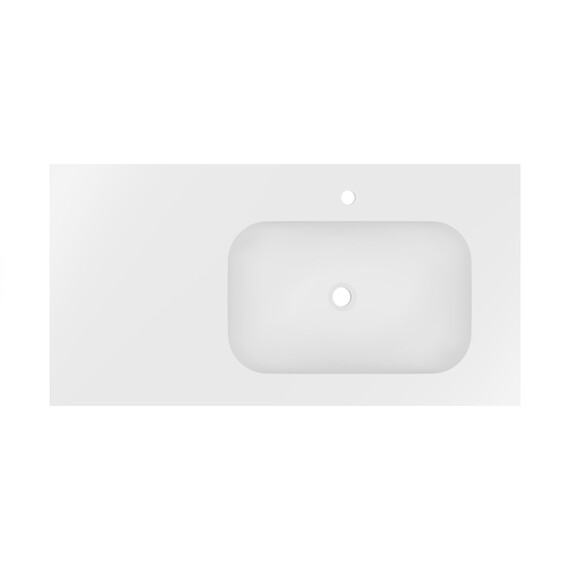 Тумба подвесная с раковиной Vincea Elise 100 см VMC-4EL100MG-R, серый матовый фото 8