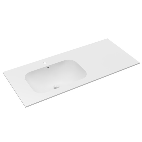 Тумба подвесная с раковиной Vincea Elise 120 см VMC-4EL120MG-L, серый матовый фото 7