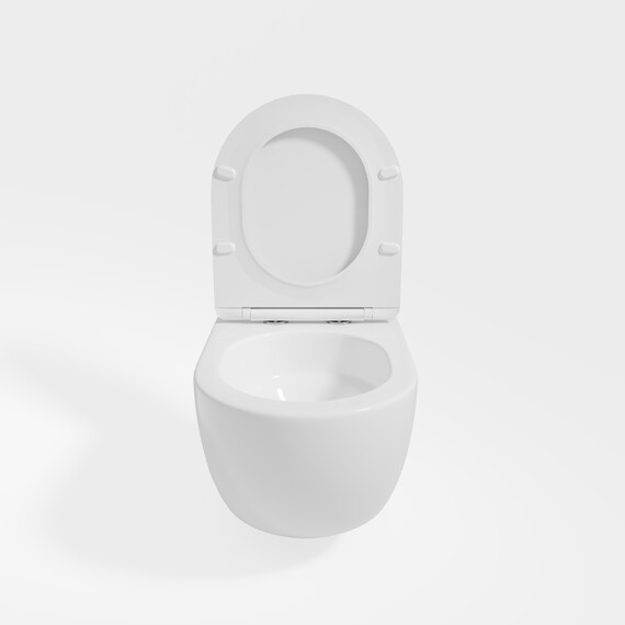 Унитаз подвесной безободковый Vincea Evo VT1-34ST с ультратонкой крышкой микролифт (Система смыва торнадо) фото 3