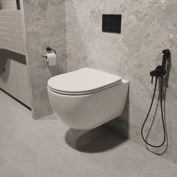 Унитаз подвесной безободковый Vincea Evo VT1-34ST с ультратонкой крышкой микролифт (Система смыва торнадо) фото 6