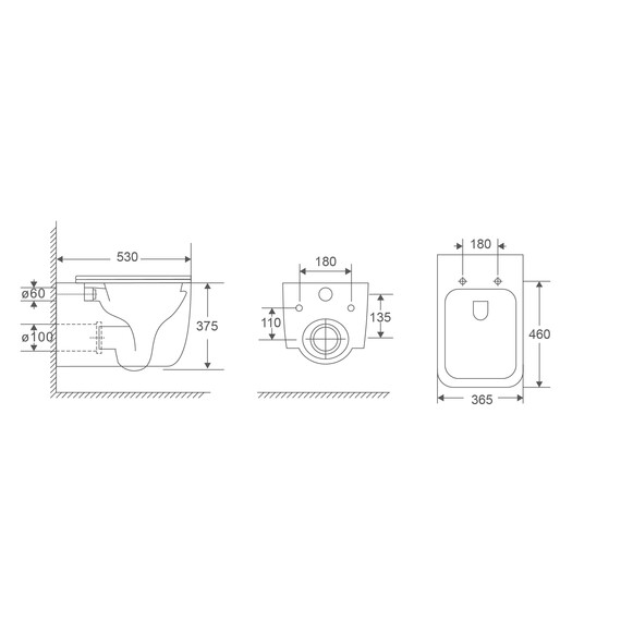 Унитаз подвесной безободковый Vincea Lina VT1-53T с ультратонкой крышкой микролифт (Система смыва торнадо) фото 7