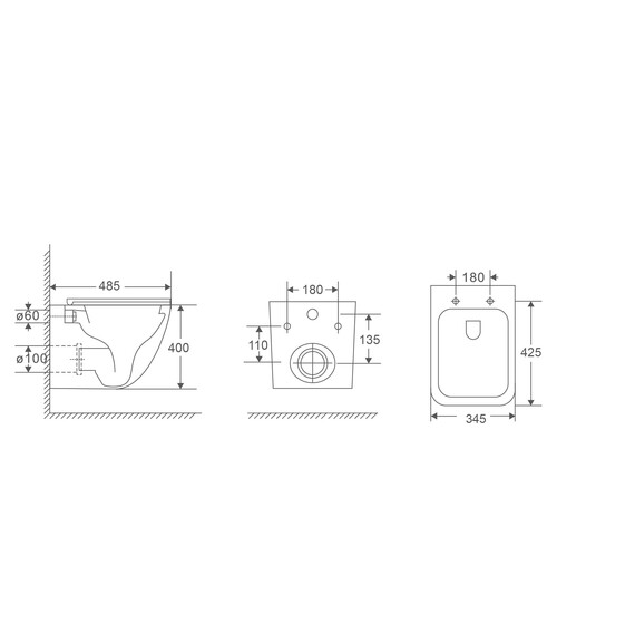 Унитаз подвесной безободковый Vincea Demi VT1-55T с ультратонкой крышкой микролифт (Система смыва торнадо) фото 5