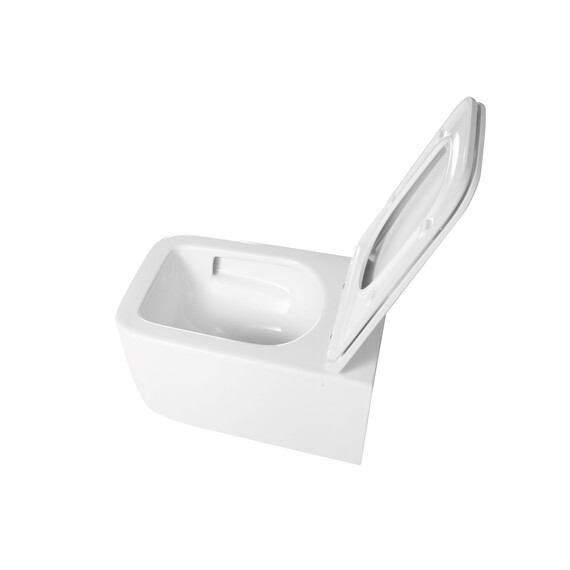 Унитаз подвесной безободковый Vincea Capri VT1-63T с ультратонкой крышкой микролифт (Система смыва торнадо) фото 4