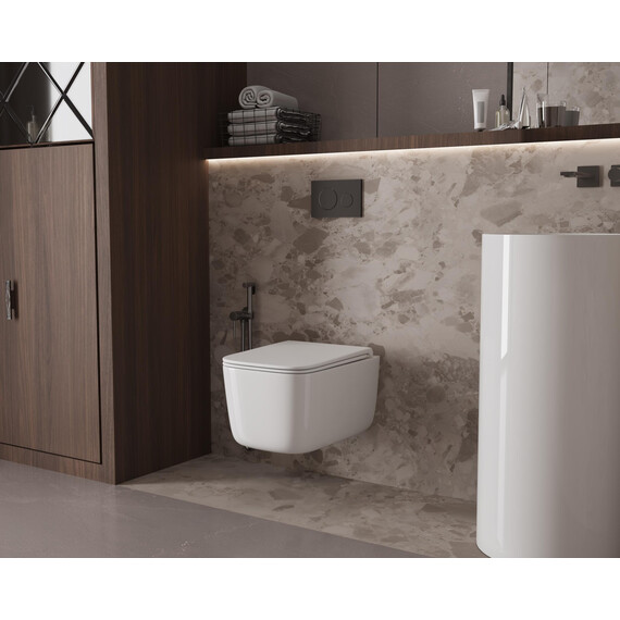 Унитаз подвесной безободковый Vincea Capri VT1-63T с ультратонкой крышкой микролифт (Система смыва торнадо) фото 6