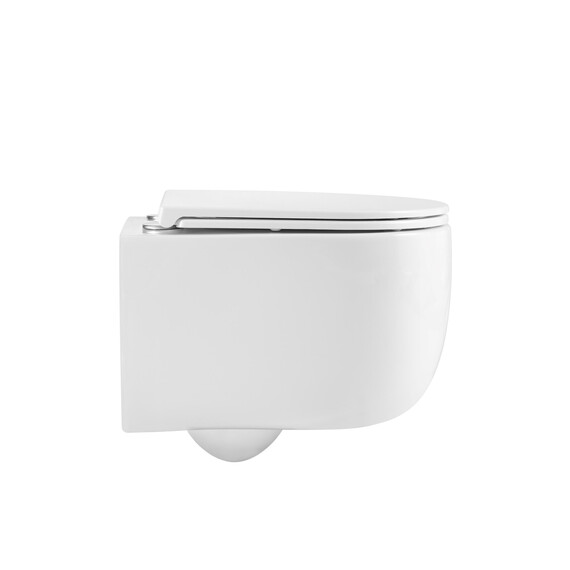 Унитаз подвесной безободковый Vincea Evo VT1-64ST с ультратонкой крышкой микролифт (Система смыва торнадо) фото 2